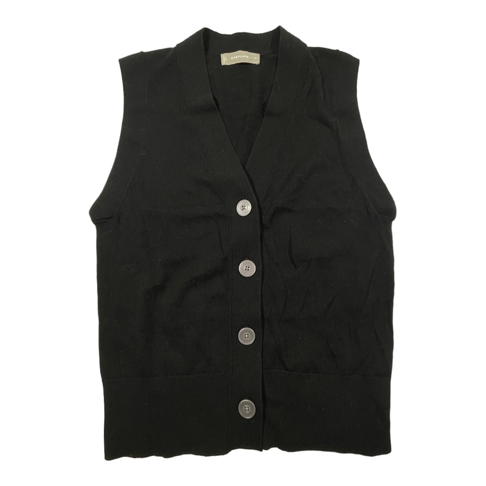 Everlane button up sweater vest XS